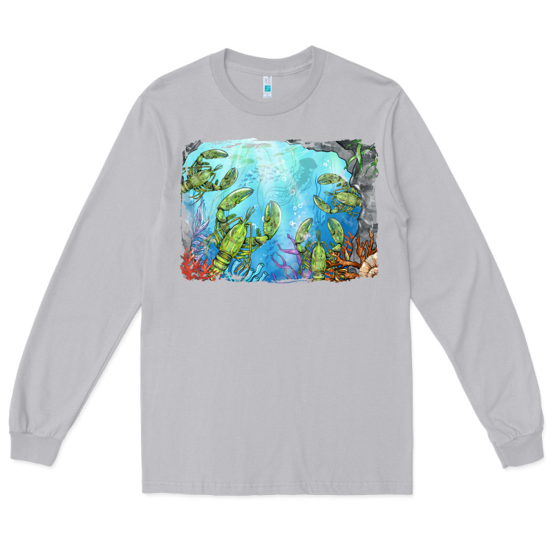 Lobster Background Long Sleeve Tee by BarkalooDesign | Teevron