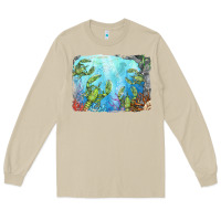 Mushroom lobster background Long Sleeve Tee - BarkalooDesign