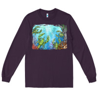 Plum lobster background Long Sleeve Tee - BarkalooDesign
