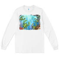 White lobster background Long Sleeve Tee - BarkalooDesign