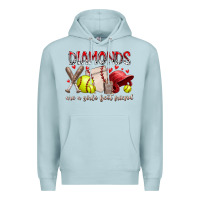 Blue Mist diamonds are a girls best friends Premium Hoodie - RacoonDesign