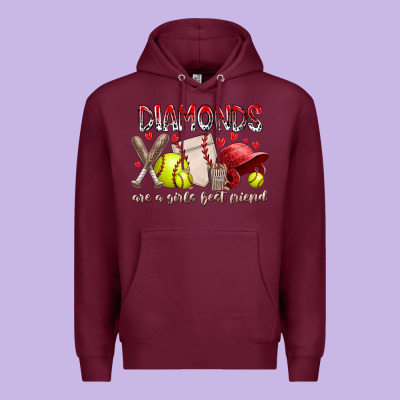 Diamonds Are A Girls Best Friends Premium Hoodie Designed By Racoondesign