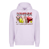 Lilac diamonds are a girls best friends Premium Hoodie - RacoonDesign
