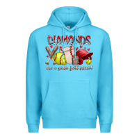 Ocean Blue diamonds are a girls best friends Premium Hoodie - RacoonDesign