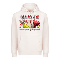 Pale Pink diamonds are a girls best friends Premium Hoodie - RacoonDesign
