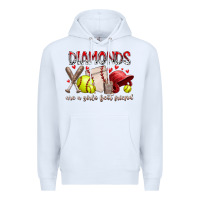 White diamonds are a girls best friends Premium Hoodie - RacoonDesign