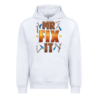 White mr fix it Urban Hoodie - HRA Design Shop