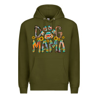 Army Green dog mama Premium Hoodie - RacoonDesign