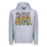 Heather Grey dog mama Premium Hoodie - RacoonDesign