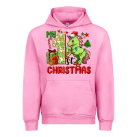 Fuchsia Pink my first christmas unicorn Urban Hoodie - FaDigitalArtStudio