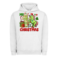 Pigment Lunar Rock my first christmas unicorn Urban Hoodie - FaDigitalArtStudio