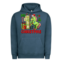 Pigment Midnight Navy my first christmas unicorn Urban Hoodie - FaDigitalArtStudio