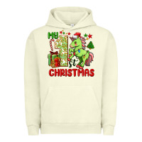 Pigment Pistachio my first christmas unicorn Urban Hoodie - FaDigitalArtStudio