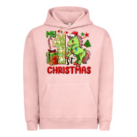 Pigment Salmon my first christmas unicorn Urban Hoodie - FaDigitalArtStudio