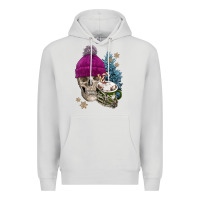 Winter Skeleton Skull Premium Hoodie | Teevron