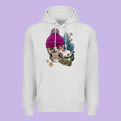 Winter Skeleton Skull Premium Hoodie Designed By Fadigitalartstudio