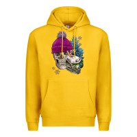 Lemon winter skeleton skull Premium Hoodie - FaDigitalArtStudio