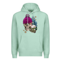 Seafoam winter skeleton skull Premium Hoodie - FaDigitalArtStudio