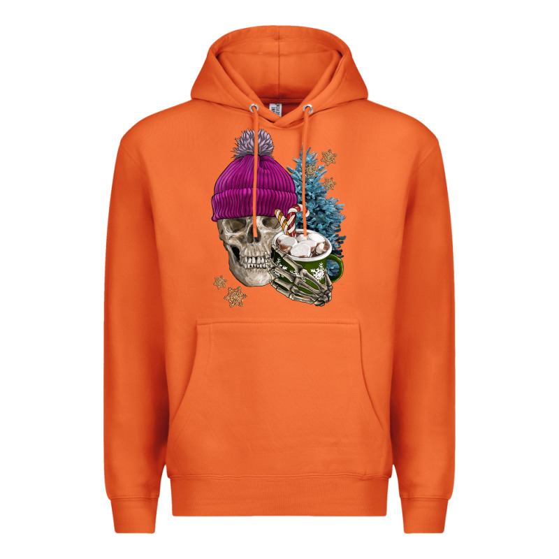 Winter Skeleton Skull Premium Hoodie by FaDigitalArtStudio | Teevron