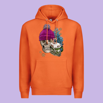Winter Skeleton Skull Premium Hoodie Designed By Fadigitalartstudio