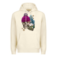 Sandshell winter skeleton skull Premium Hoodie - FaDigitalArtStudio