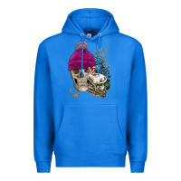 True Royal winter skeleton skull Premium Hoodie - FaDigitalArtStudio