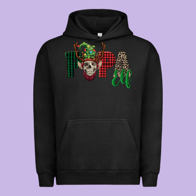 Papa Elf Skull Urban Hoodie Designed By Fadigitalartstudio