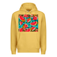 Antique Gold watermelon and sunflowers Premium Hoodie - HRA Design Shop