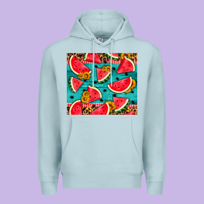 Watermelon And Sunflowers Premium Hoodie Designed By Hra Design Shop
