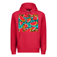 Cardinal watermelon and sunflowers Premium Hoodie - HRA Design Shop