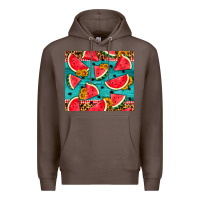 Coffee watermelon and sunflowers Premium Hoodie - HRA Design Shop