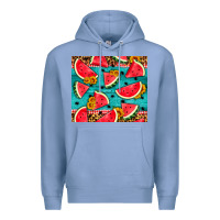 Colony Blue watermelon and sunflowers Premium Hoodie - HRA Design Shop