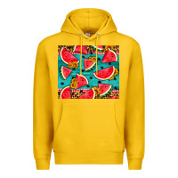 Lemon watermelon and sunflowers Premium Hoodie - HRA Design Shop