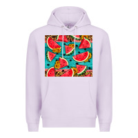Lilac watermelon and sunflowers Premium Hoodie - HRA Design Shop