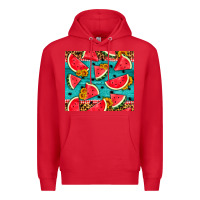 Red watermelon and sunflowers Premium Hoodie - HRA Design Shop