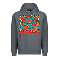 Rock watermelon and sunflowers Premium Hoodie - HRA Design Shop