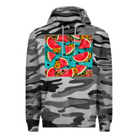Slate Camo watermelon and sunflowers Premium Hoodie - HRA Design Shop