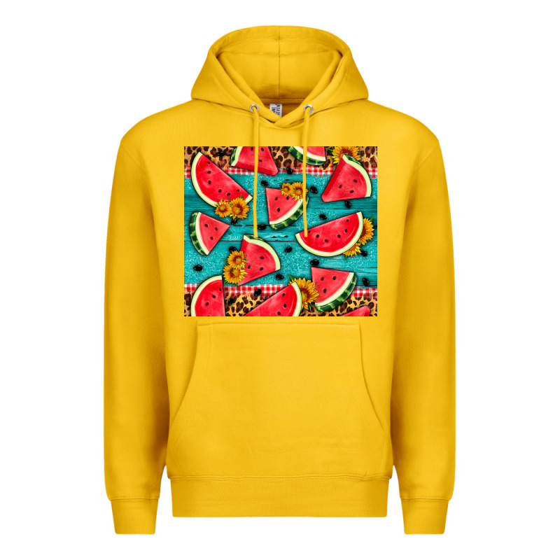 Watermelon And Sunflowers Premium Hoodie by HRA Design Shop | Teevron