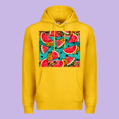 Watermelon And Sunflowers Premium Hoodie Designed By Hra Design Shop