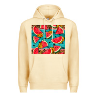Pina Colada watermelon and sunflowers Premium Hoodie - HRA Design Shop