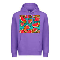 Purple watermelon and sunflowers Premium Hoodie - HRA Design Shop