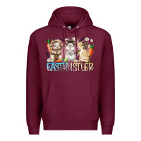 Burgundy east hustler Premium Hoodie - RacoonDesign