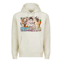 Oatmeal Heather east hustler Premium Hoodie - RacoonDesign