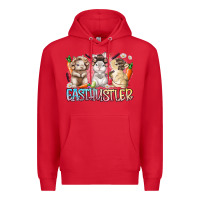 Red east hustler Premium Hoodie - RacoonDesign