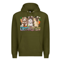 Army Green east hustler Premium Hoodie - RacoonDesign