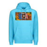 Ocean Blue usa sunflowers license plate Premium Hoodie - HRA Design Shop