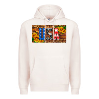 Pale Pink usa sunflowers license plate Premium Hoodie - HRA Design Shop