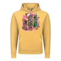 Vintage Mustard pink coffee gifts christmas skeleton coffee Vintage Hoodie - AdoDesignShop