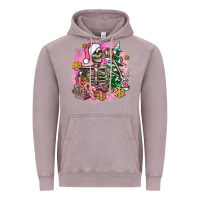 Vintage Zinc pink coffee gifts christmas skeleton coffee Vintage Hoodie - AdoDesignShop