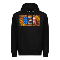 Black usa sunflowers license plate Premium Hoodie - HRA Design Shop